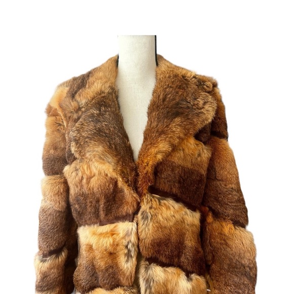 Vintage 1980s Real Fox Fur Full Length Coat Silk Lined Made in Korea Mob Wife - Picture 3 of 6
